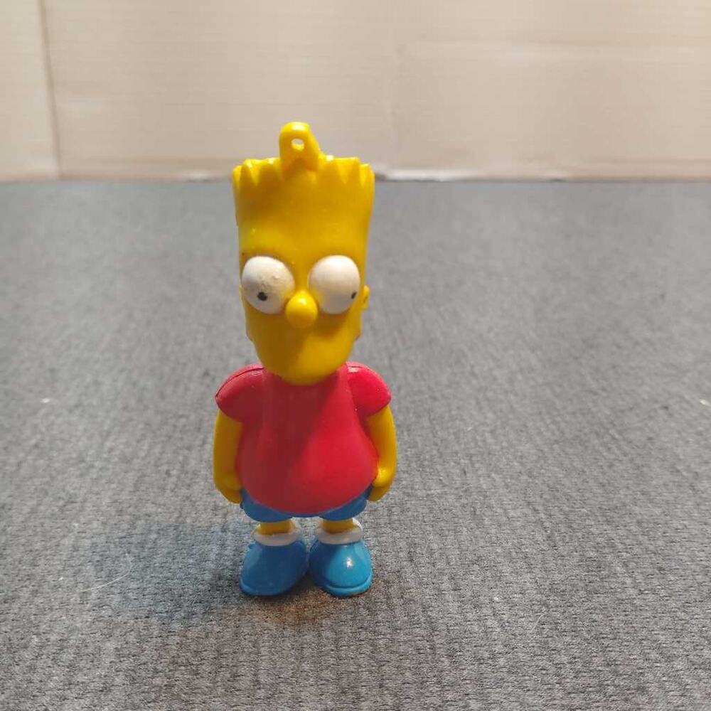 Vintage Bart Simpson Keychain Figure 1990 Mattel The Simpsons Collectible
